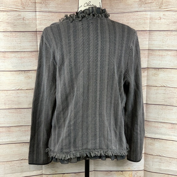 Dana Buchman Open Front Cardigan Silky Ribbon - Picture 2 of 4